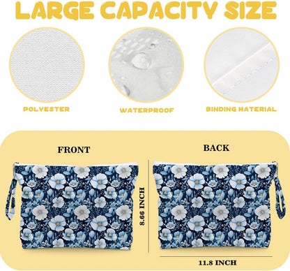 2 Pack Waterproof Sandproof Wet Dry Bags, Zippered Pool Travel Storage Pouches for Women’s Swimsuits