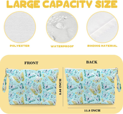 2 Pack Waterproof Sandproof Wet Dry Bags, Zippered Pool Travel Storage Pouches for Women’s Swimsuits