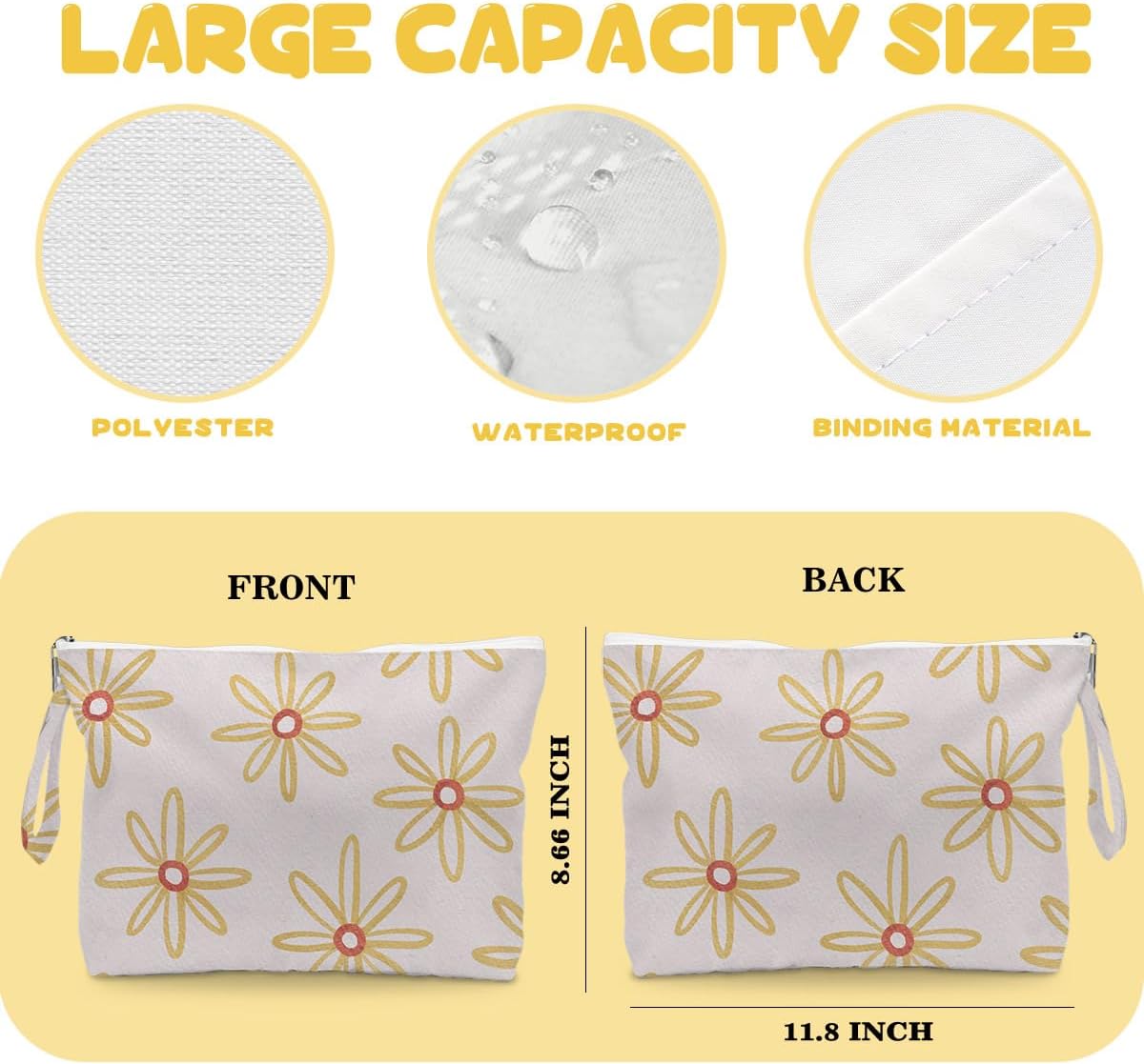 2 Pack Waterproof Sandproof Wet Dry Bags, Zippered Pool Travel Storage Pouches for Women’s Swimsuits