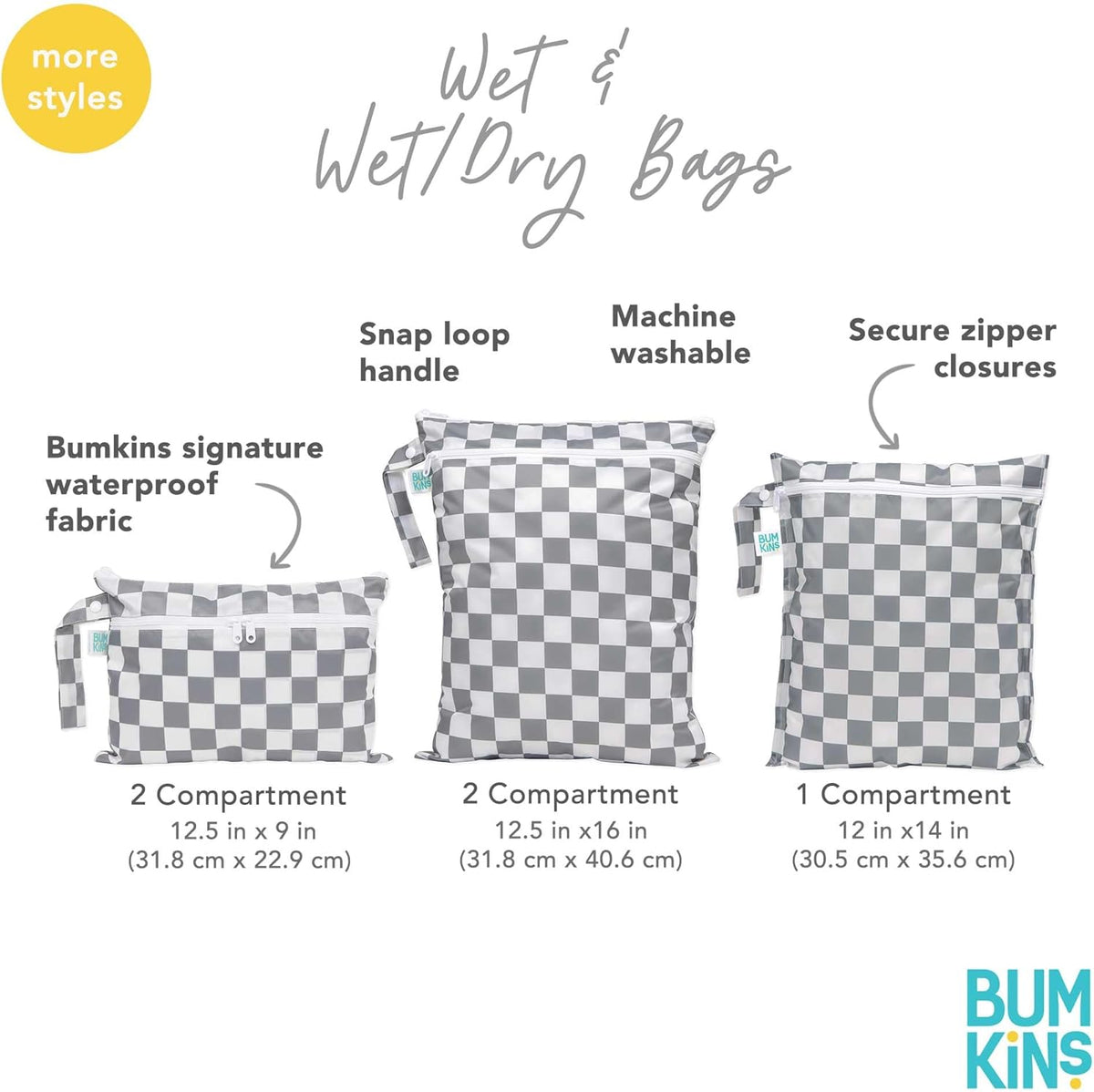 Waterproof Wet Bag - For Baby, Travel, Swim Suit, Cloth Diapers, Pump Parts, Pool, Gym, Toiletry, Strap to Stroller - Reusable & Easy to Clean - 2pk - Cactus & Arrows
