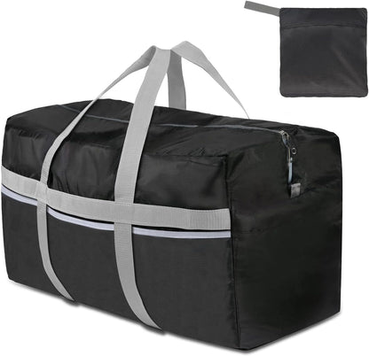 Extra Large Bag Lightweight, 96L Travel Duffel Bag Foldable for Men Women, Waterproof & Durable(BLACK)