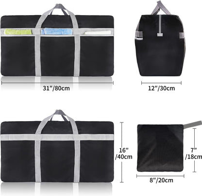 Extra Large Bag Lightweight, 96L Travel Duffel Bag Foldable for Men Women, Waterproof & Durable(BLACK)