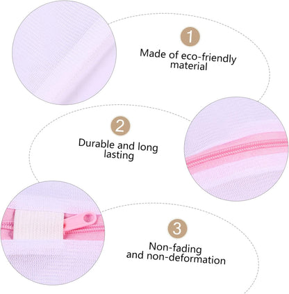 5pcs Laundry Mesh Bag Set for Travel Storage Washing Pouch Zippered Organizer for Lingerie Underwear and Clothing Protects from Snagging and Tangling