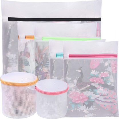 Laundry Bags Mesh Wash Bag for Intimates Lingerie and Delicates, 5Pcs (1XL,2L,2M)