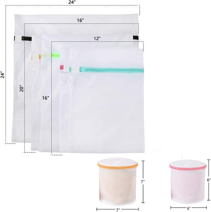 Laundry Bags Mesh Wash Bag for Intimates Lingerie and Delicates, 5Pcs (1XL,2L,2M)