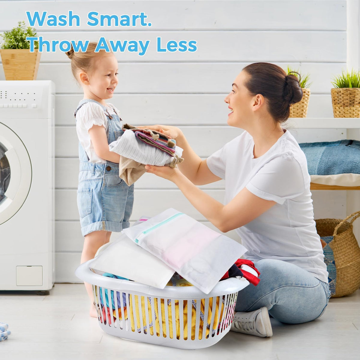Laundry Bags Mesh Wash Bag for Intimates Lingerie and Delicates, 5Pcs (1XL,2L,2M)