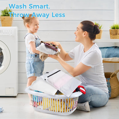 Laundry Bags Mesh Wash Bag for Intimates Lingerie and Delicates, 5Pcs (1XL,2L,2M)