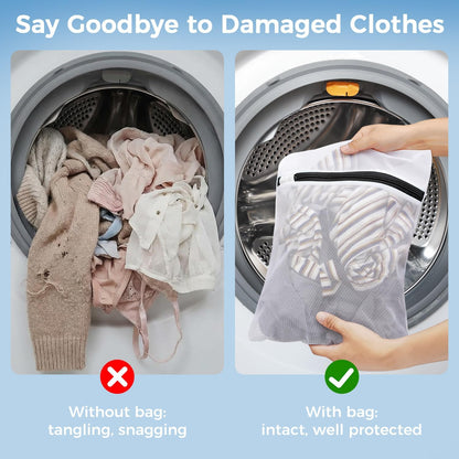 Laundry Bags Mesh Wash Bag for Intimates Lingerie and Delicates, 5Pcs (1XL,2L,2M)