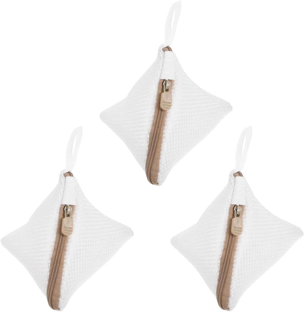 Mini Mesh Laundry Bags 3-Pack Portable Washing Machine Pouch for Delicates Lingerie Stockings Travel Laundry Organizer 4.72X4.72X0.78 Inch