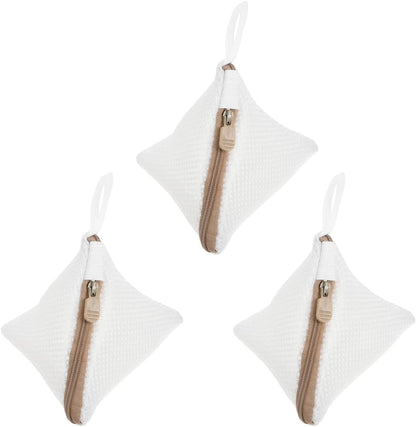 Mini Mesh Laundry Bags 3-Pack Portable Washing Machine Pouch for Delicates Lingerie Stockings Travel Laundry Organizer 4.72X4.72X0.78 Inch