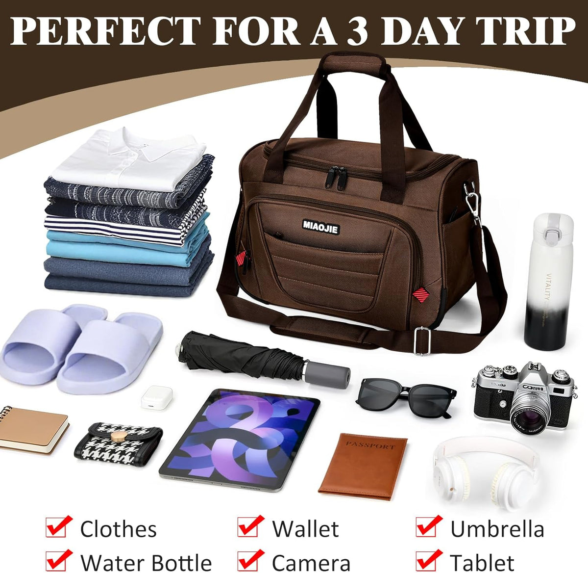 Underseat Carry On luggage Bag Airplanes Personal Item Bags Weekender Overnight Travel Tote Bag Shoulder Small Softside Carry on Luggage Travel Duffel Bags For Men Women -16 IN Navy Blue