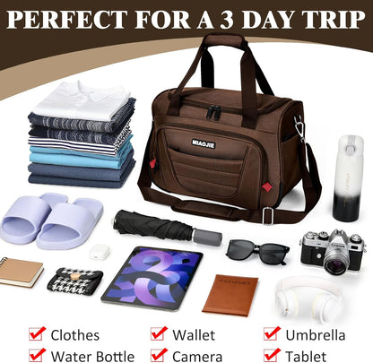Underseat Carry On luggage Bag Airplanes Personal Item Bags Weekender Overnight Travel Tote Bag Shoulder Small Softside Carry on Luggage Travel Duffel Bags For Men Women -16 IN Navy Blue