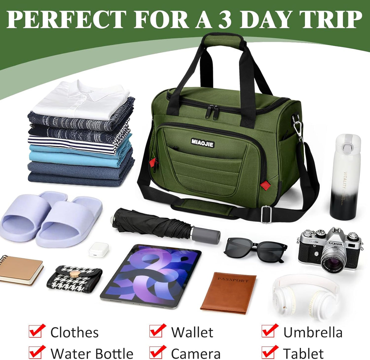 Underseat Carry On luggage Bag Airplanes Personal Item Bags Weekender Overnight Travel Tote Bag Shoulder Small Softside Carry on Luggage Travel Duffel Bags For Men Women -16 IN Navy Blue