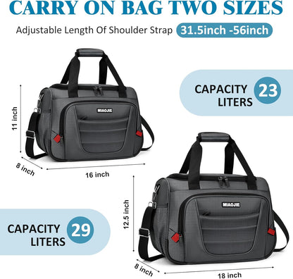 Underseat Carry On luggage Bag Airplanes Personal Item Bags Weekender Overnight Travel Tote Bag Shoulder Small Softside Carry on Luggage Travel Duffel Bags For Men Women -16 IN Navy Blue