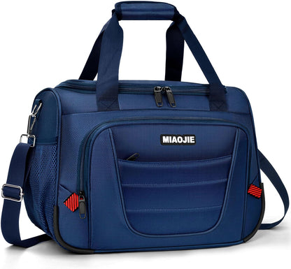 Underseat Carry On luggage Bag Airplanes Personal Item Bags Weekender Overnight Travel Tote Bag Shoulder Small Softside Carry on Luggage Travel Duffel Bags For Men Women -16 IN Navy Blue