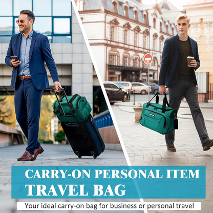 Underseat Carry On luggage Bag Airplanes Personal Item Bags Weekender Overnight Travel Tote Bag Shoulder Small Softside Carry on Luggage Travel Duffel Bags For Men Women -16 IN Navy Blue