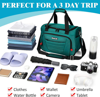 Underseat Carry On luggage Bag Airplanes Personal Item Bags Weekender Overnight Travel Tote Bag Shoulder Small Softside Carry on Luggage Travel Duffel Bags For Men Women -16 IN Navy Blue