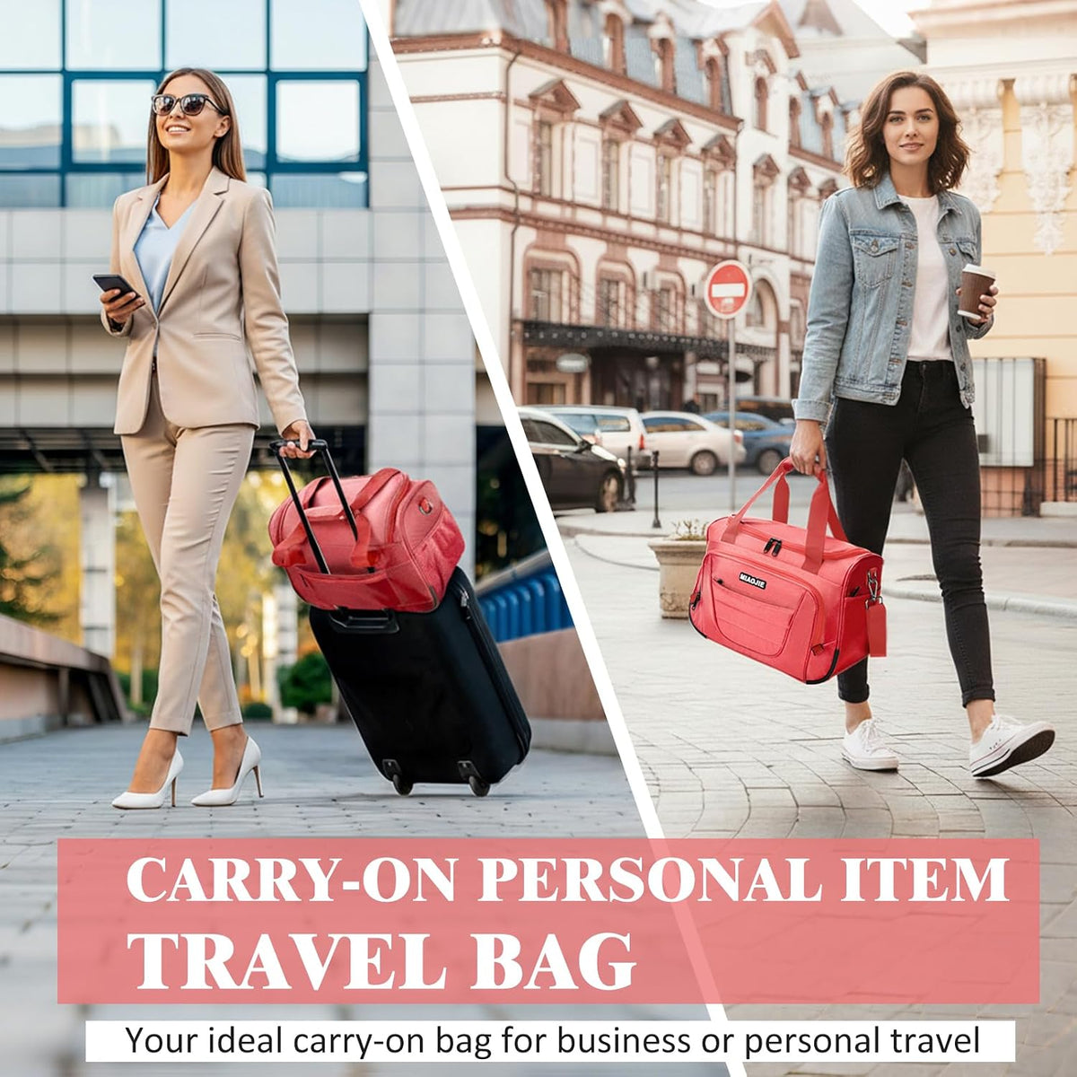 Underseat Carry On luggage Bag Airplanes Personal Item Bags Weekender Overnight Travel Tote Bag Shoulder Small Softside Carry on Luggage Travel Duffel Bags For Men Women -16 IN Navy Blue