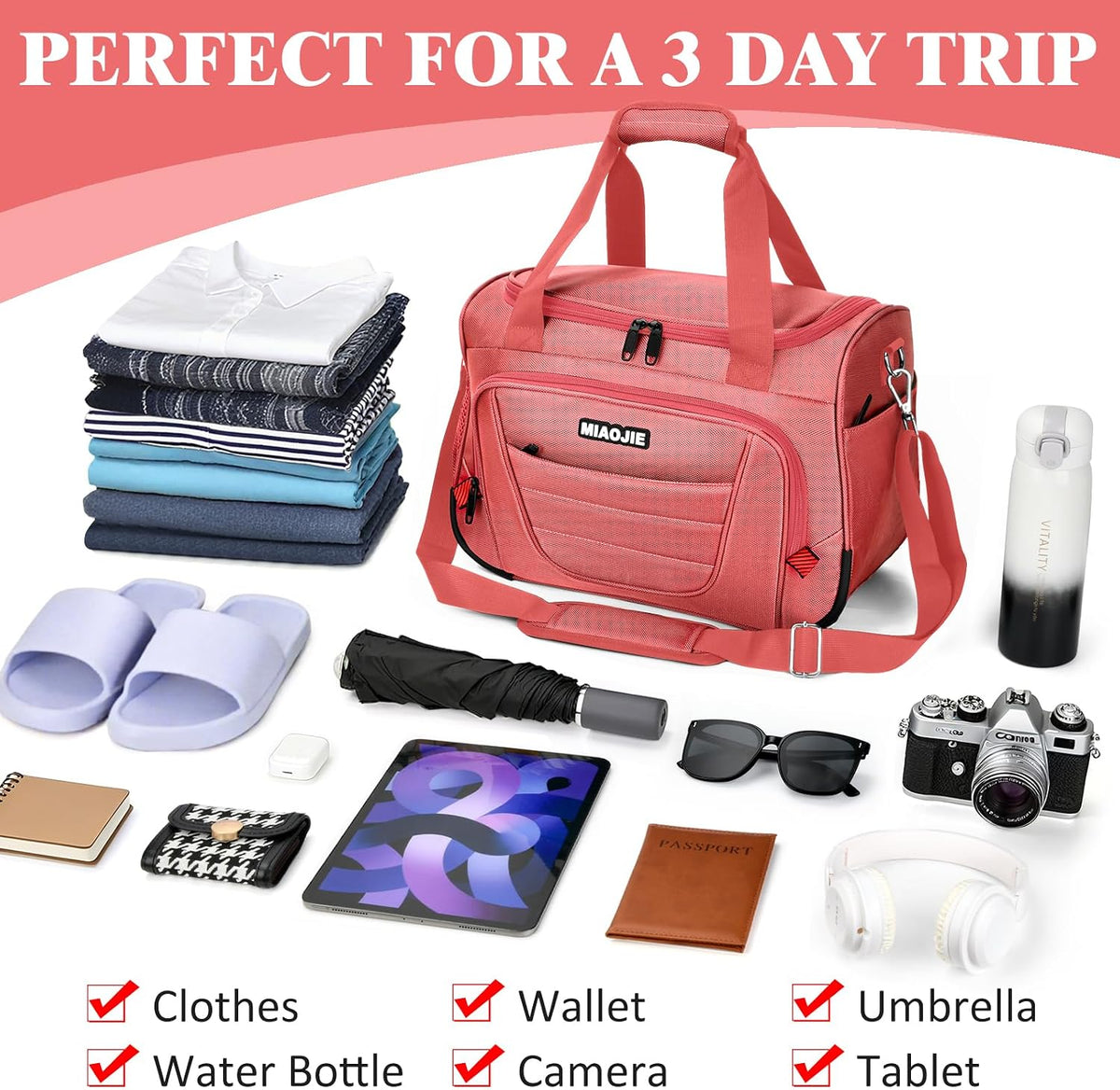 Underseat Carry On luggage Bag Airplanes Personal Item Bags Weekender Overnight Travel Tote Bag Shoulder Small Softside Carry on Luggage Travel Duffel Bags For Men Women -16 IN Navy Blue