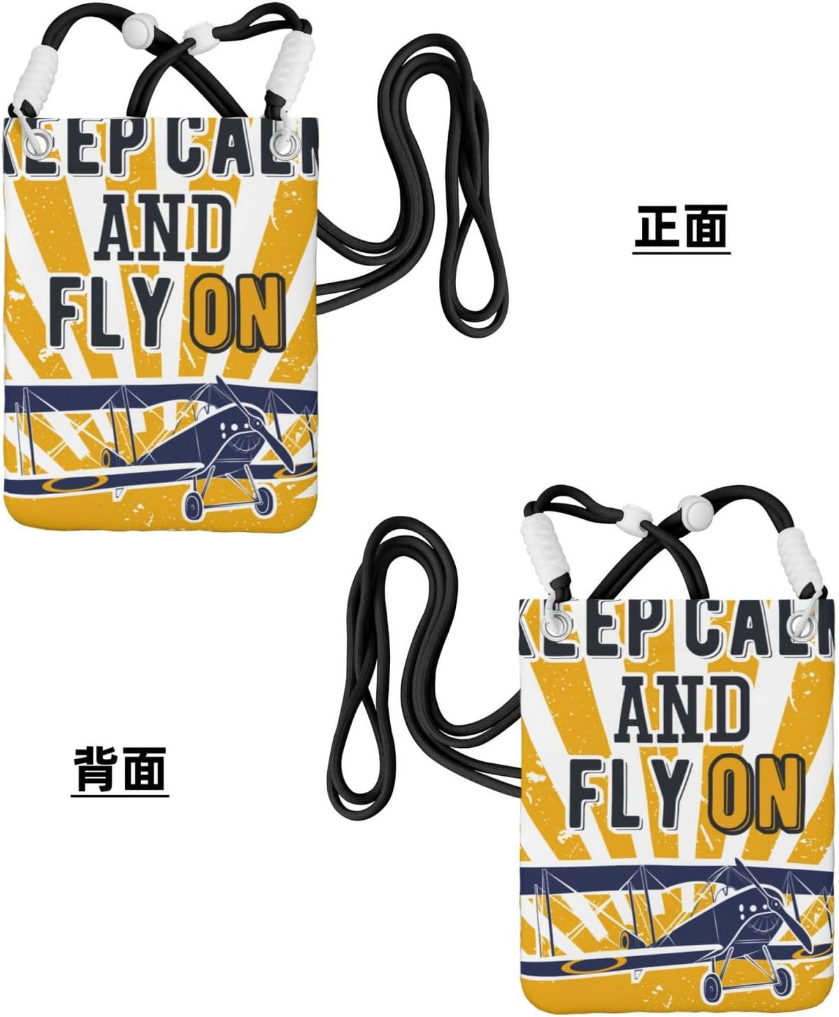 Keep Calm and Fly On for Crossbody Phone Bag, Small & Lightweight Crossbody Purse for Women with Adjustable Strap, Water-Resistant Daily Commuter Bag for Phone, Wallet, Keys