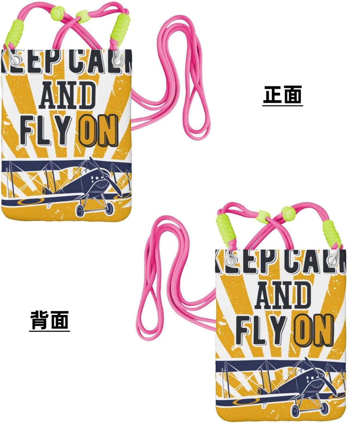 Keep Calm and Fly On for Crossbody Phone Bag, Small & Lightweight Crossbody Purse for Women with Adjustable Strap, Water-Resistant Daily Commuter Bag for Phone, Wallet, Keys
