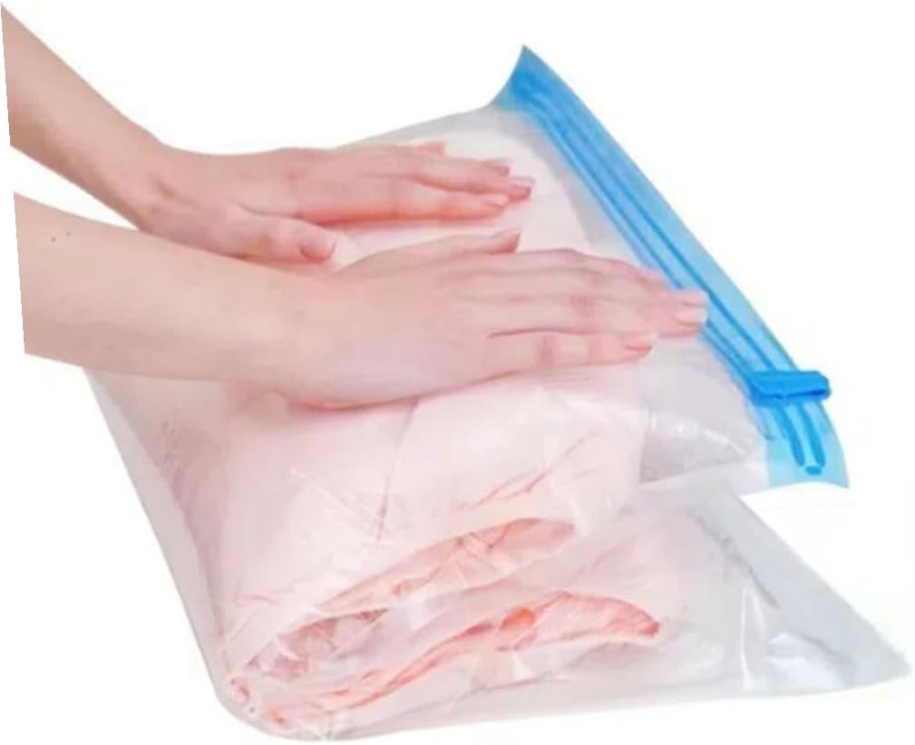 12pcs Travel Space Saver Bags Hand Roll up Vacuum Compression Bags Pa+pe Material Clothes Storage for Luggage Organization and Travel Use