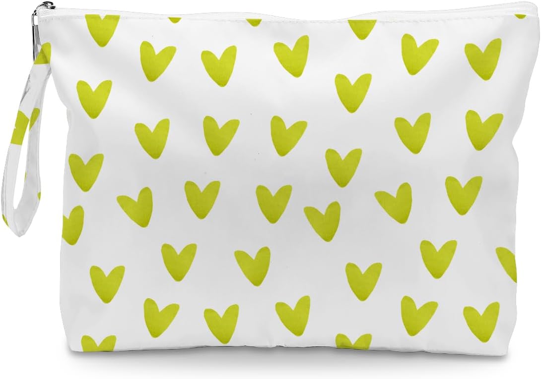 Heart Wet Bag, For Swimsuit Travel Makeup Bag Waterproof Large Capacity for Women Girls Mom Sister Friends Boho Heart Romantic Gifts