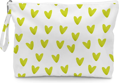 Heart Wet Bag, For Swimsuit Travel Makeup Bag Waterproof Large Capacity for Women Girls Mom Sister Friends Boho Heart Romantic Gifts