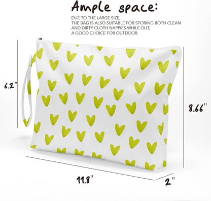 Heart Wet Bag, For Swimsuit Travel Makeup Bag Waterproof Large Capacity for Women Girls Mom Sister Friends Boho Heart Romantic Gifts
