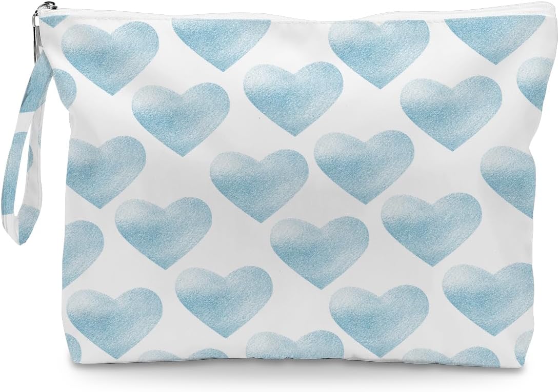 Heart Wet Bag, For Swimsuit Travel Makeup Bag Waterproof Large Capacity for Women Girls Mom Sister Friends Boho Heart Romantic Gifts