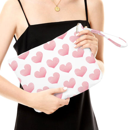 Heart Wet Bag, For Swimsuit Travel Makeup Bag Waterproof Large Capacity for Women Girls Mom Sister Friends Boho Heart Romantic Gifts