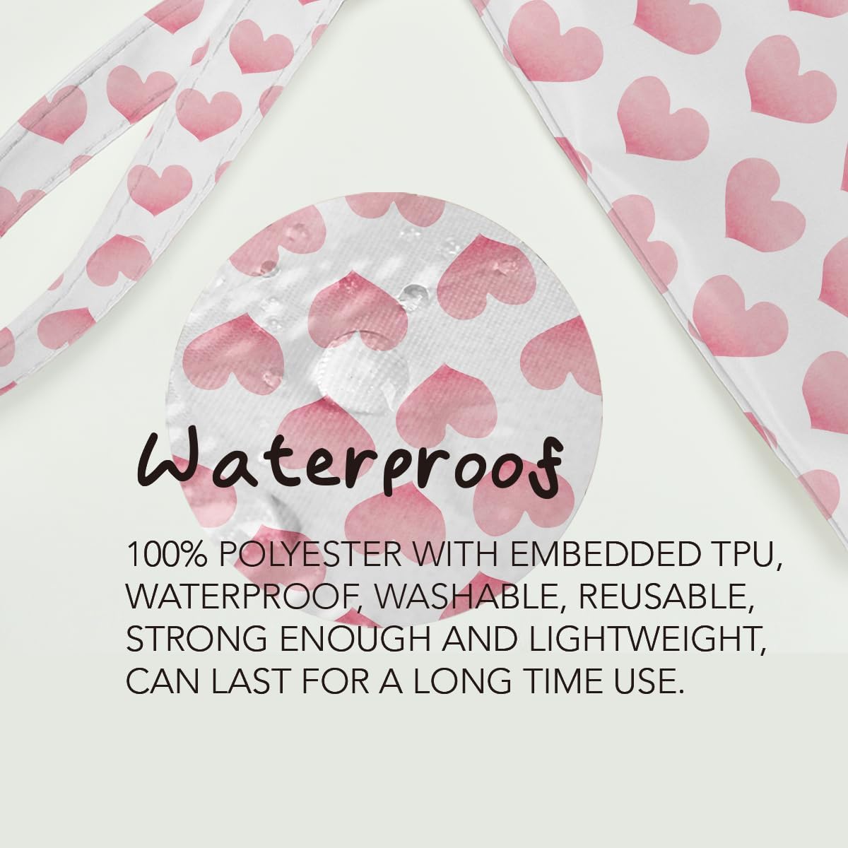 Heart Wet Bag, For Swimsuit Travel Makeup Bag Waterproof Large Capacity for Women Girls Mom Sister Friends Boho Heart Romantic Gifts