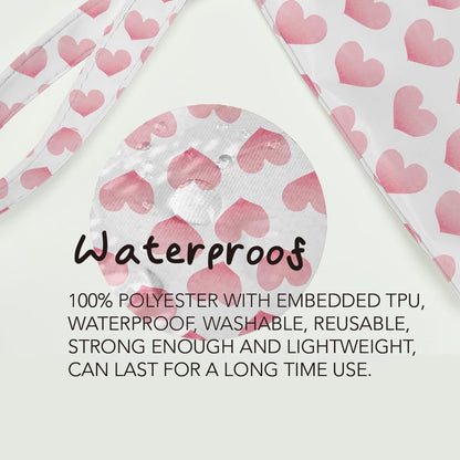 Heart Wet Bag, For Swimsuit Travel Makeup Bag Waterproof Large Capacity for Women Girls Mom Sister Friends Boho Heart Romantic Gifts