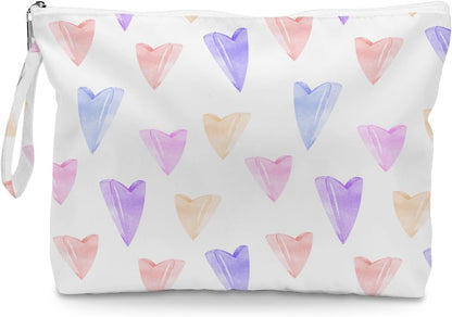 Heart Wet Bag, For Swimsuit Travel Makeup Bag Waterproof Large Capacity for Women Girls Mom Sister Friends Boho Heart Romantic Gifts