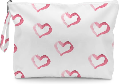 Heart Wet Bag, For Swimsuit Travel Makeup Bag Waterproof Large Capacity for Women Girls Mom Sister Friends Boho Heart Romantic Gifts