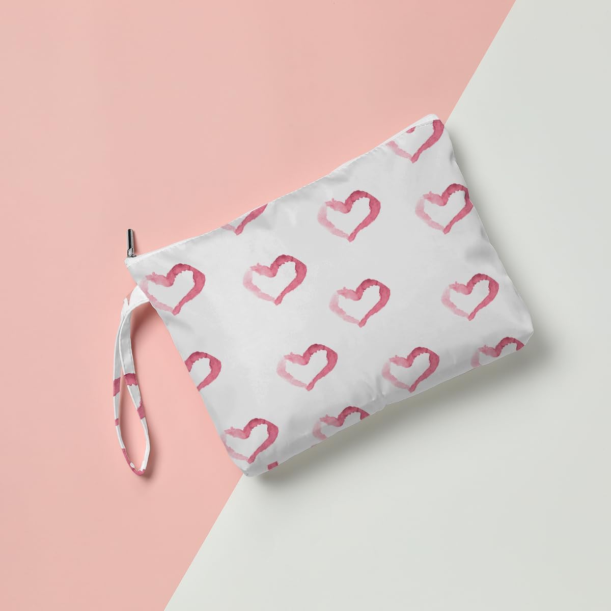 Heart Wet Bag, For Swimsuit Travel Makeup Bag Waterproof Large Capacity for Women Girls Mom Sister Friends Boho Heart Romantic Gifts