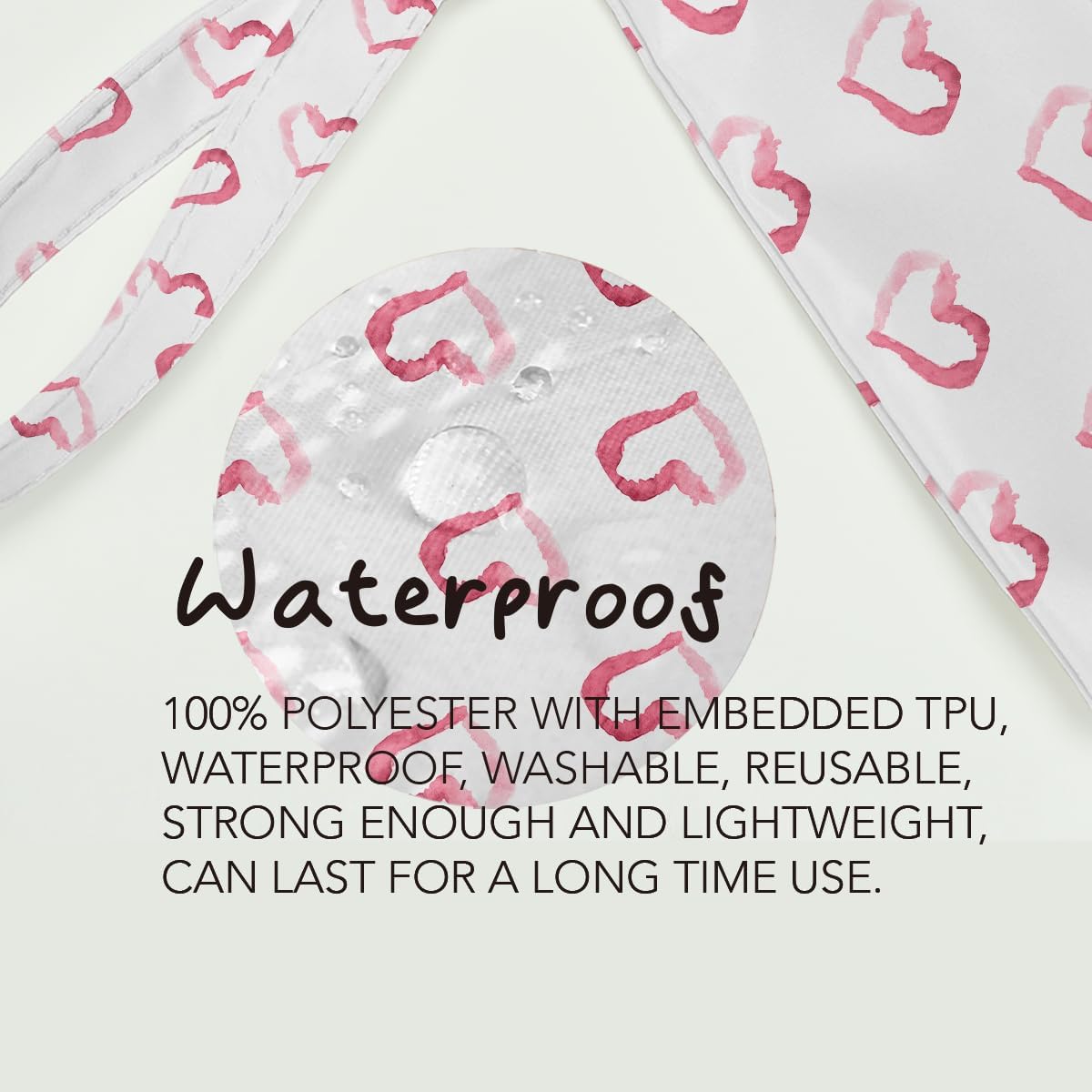 Heart Wet Bag, For Swimsuit Travel Makeup Bag Waterproof Large Capacity for Women Girls Mom Sister Friends Boho Heart Romantic Gifts