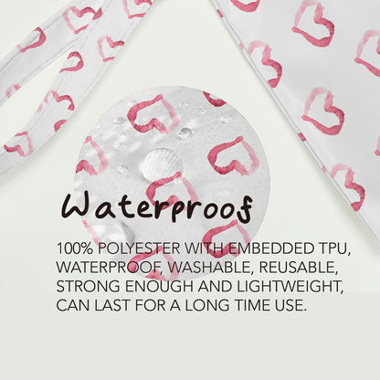 Heart Wet Bag, For Swimsuit Travel Makeup Bag Waterproof Large Capacity for Women Girls Mom Sister Friends Boho Heart Romantic Gifts