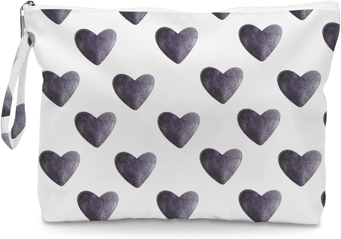 Heart Wet Bag, For Swimsuit Travel Makeup Bag Waterproof Large Capacity for Women Girls Mom Sister Friends Boho Heart Romantic Gifts