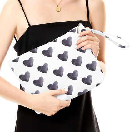 Heart Wet Bag, For Swimsuit Travel Makeup Bag Waterproof Large Capacity for Women Girls Mom Sister Friends Boho Heart Romantic Gifts