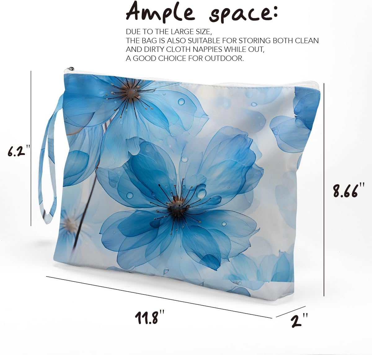 Heart Wet Bag, For Swimsuit Travel Makeup Bag Waterproof Large Capacity for Women Girls Mom Sister Friends Boho Heart Romantic Gifts