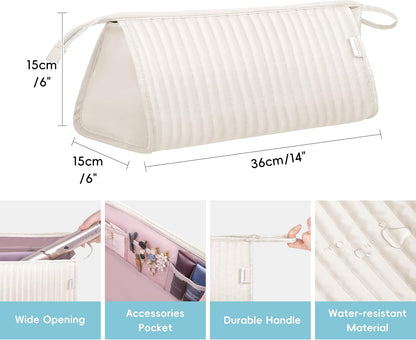 Dy son Air wrap Travel Case Hair Tools Travel Bag for Shark Flexstyle Carrying Case Portable Shark Hair Dryer Revlon Flat Curling Iron Organizer (Beige)