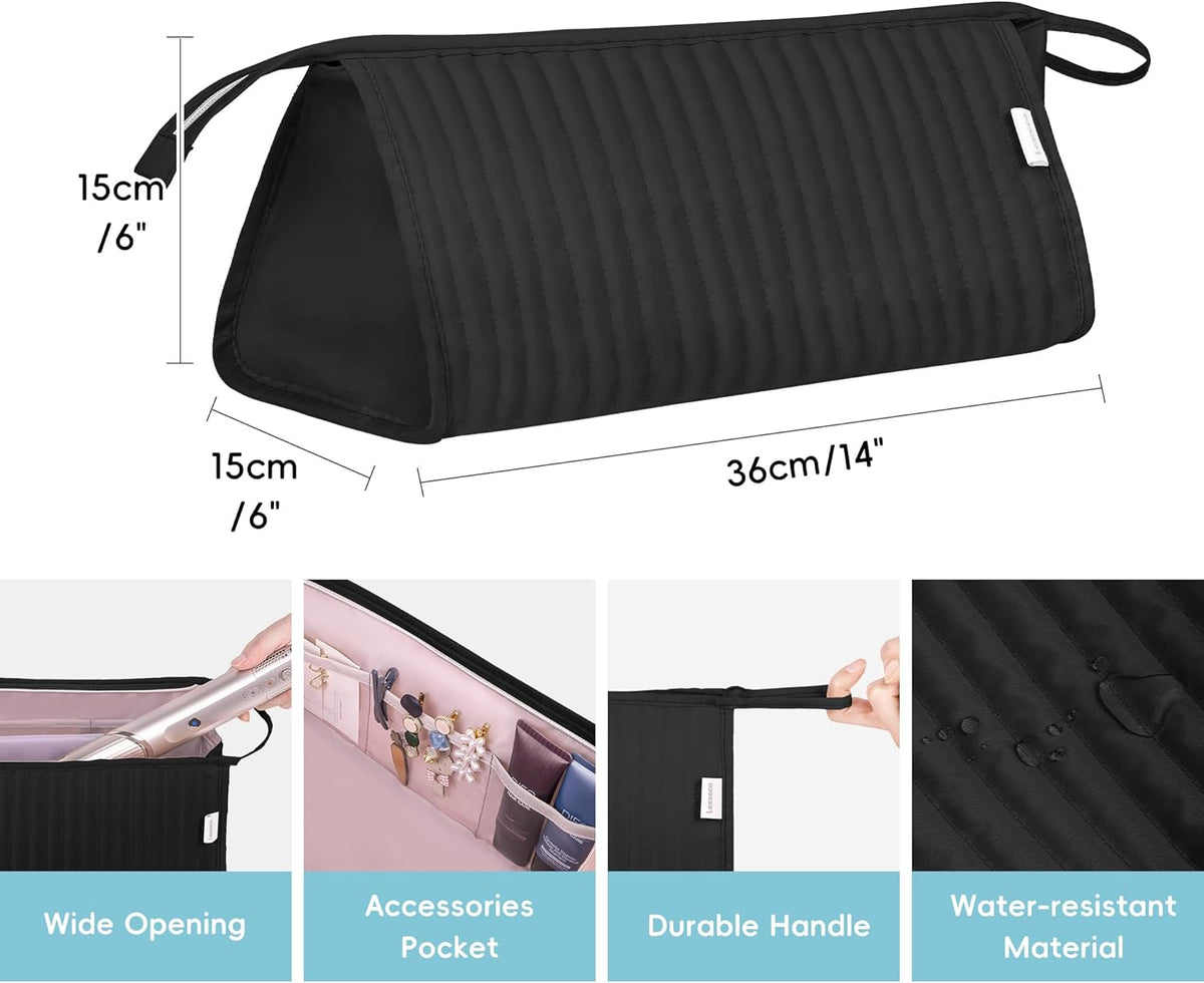 Dy son Air wrap Travel Case Hair Tools Travel Bag for Shark Flexstyle Carrying Case Portable Shark Hair Dryer Revlon Flat Curling Iron Organizer (Beige)