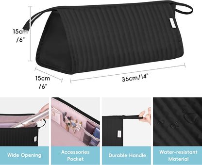 Dy son Air wrap Travel Case Hair Tools Travel Bag for Shark Flexstyle Carrying Case Portable Shark Hair Dryer Revlon Flat Curling Iron Organizer (Beige)