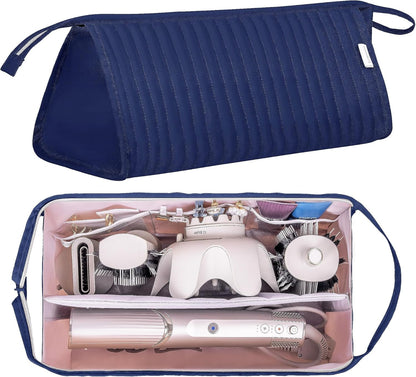 Dy son Air wrap Travel Case Hair Tools Travel Bag for Shark Flexstyle Carrying Case Portable Shark Hair Dryer Revlon Flat Curling Iron Organizer (Beige)