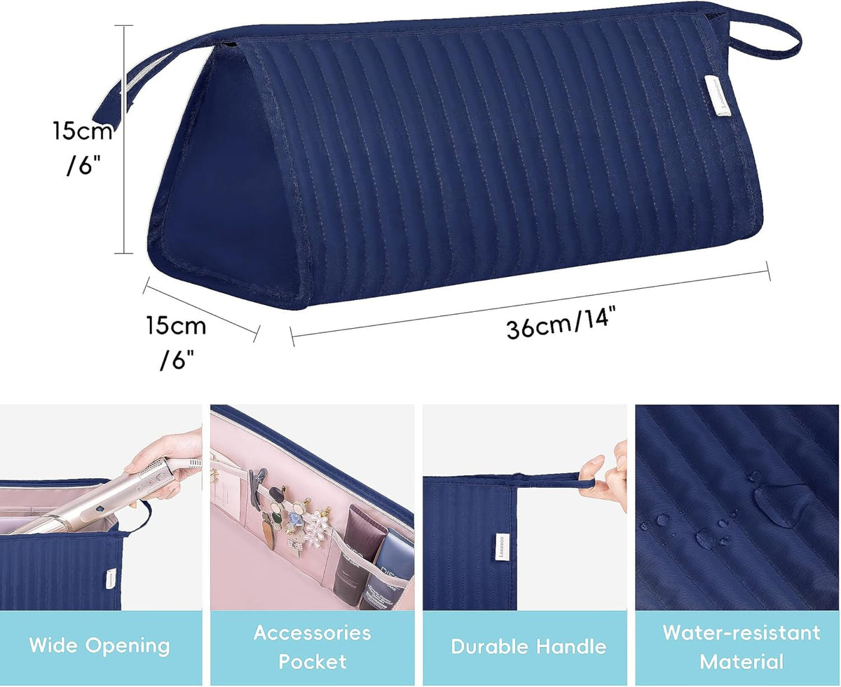 Dy son Air wrap Travel Case Hair Tools Travel Bag for Shark Flexstyle Carrying Case Portable Shark Hair Dryer Revlon Flat Curling Iron Organizer (Beige)