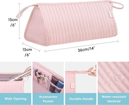 Dy son Air wrap Travel Case Hair Tools Travel Bag for Shark Flexstyle Carrying Case Portable Shark Hair Dryer Revlon Flat Curling Iron Organizer (Beige)