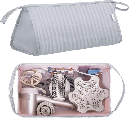 Dy son Air wrap Travel Case Hair Tools Travel Bag for Shark Flexstyle Carrying Case Portable Shark Hair Dryer Revlon Flat Curling Iron Organizer (Beige)