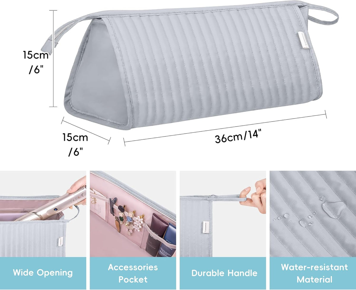 Dy son Air wrap Travel Case Hair Tools Travel Bag for Shark Flexstyle Carrying Case Portable Shark Hair Dryer Revlon Flat Curling Iron Organizer (Beige)