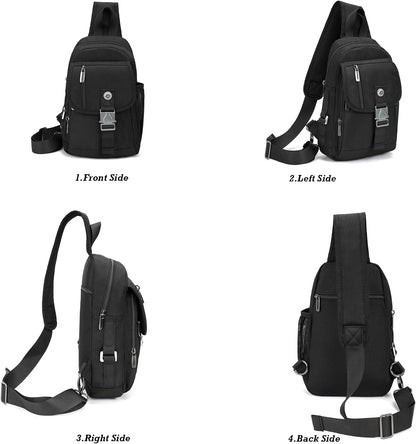 Sling Bag Chest Shoulder Backpack Crossbody Bags for Tablet Laptop Outdoor Hiking Men Women